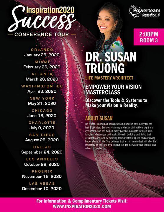 Dr. Susan’s 2020 Speaker Schedule
